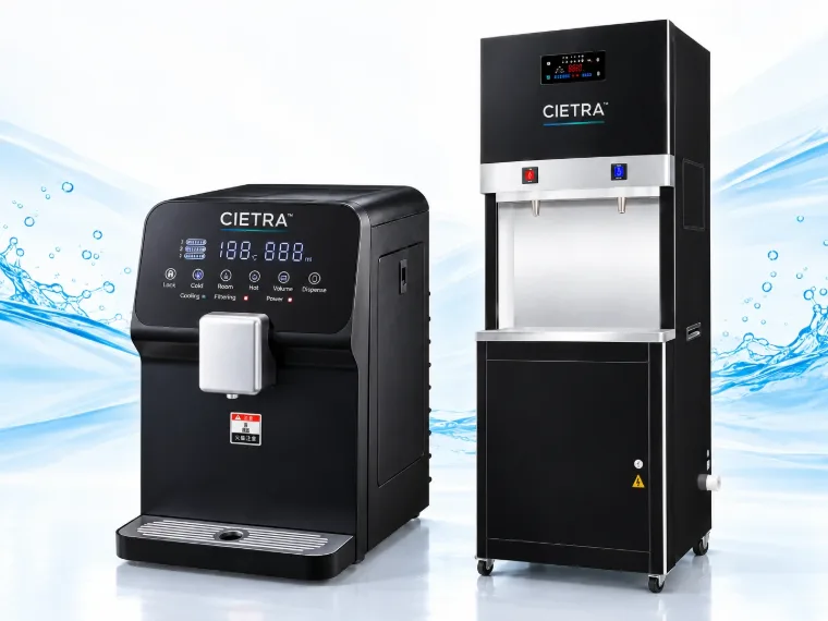 CIETRA countertop and floor-standing water dispensers